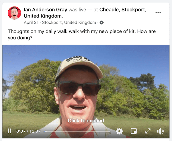 example of a day in the life Facebook Live video