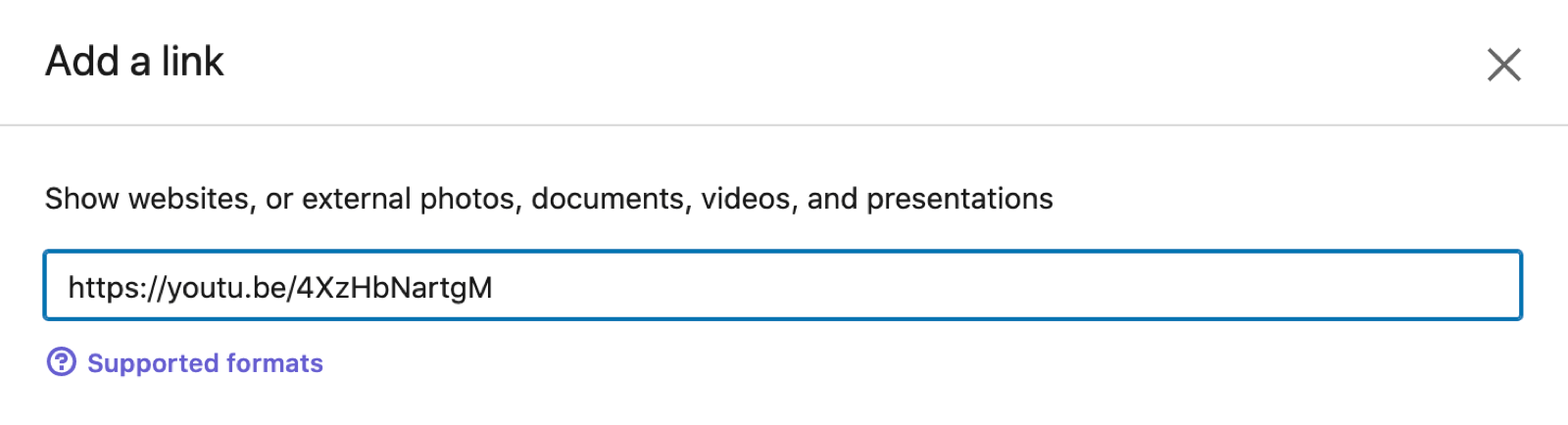 settings option to add a video link to your linkedin featured profile section