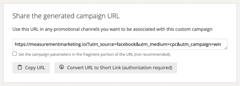 partial screenshot of the google campaign url builder showing what a finished url might look like
