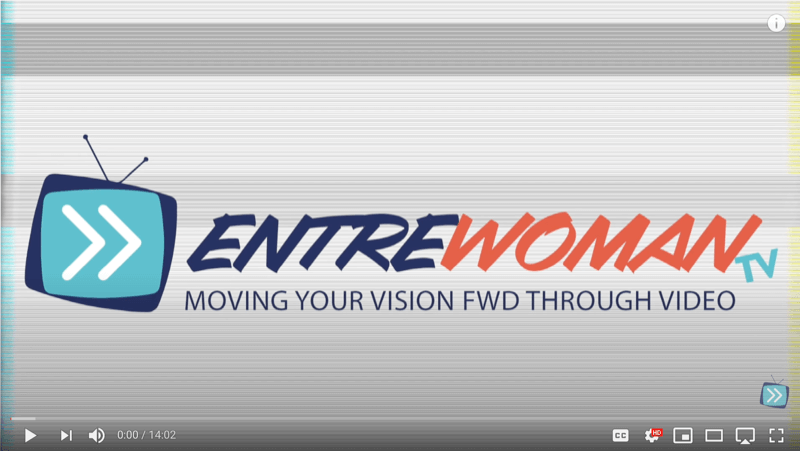 screenshot of an entrewoman tv video with the short logo intro