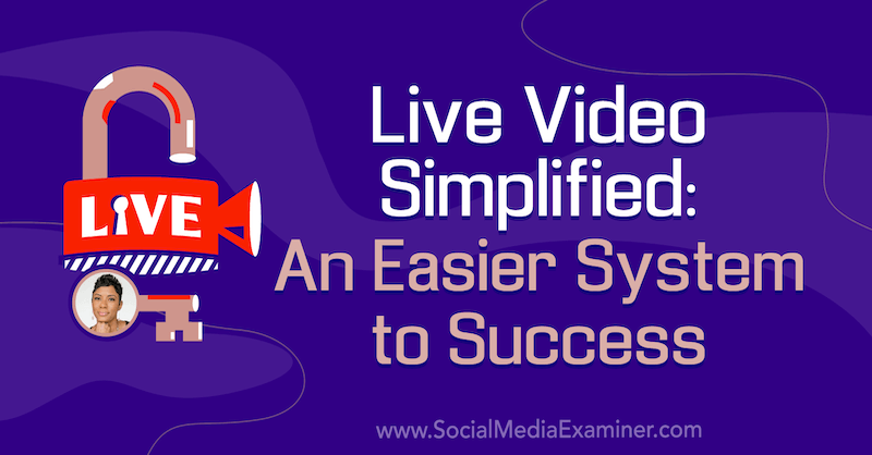 Live Video Simplified: An Easier System to Success featuring insights from Tanya Smith on the Social Media Marketing Podcast.