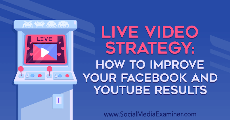 Live Video Strategy: How to Improve Your Facebook and YouTube Results by Luria Petruci on Social Media Examiner.