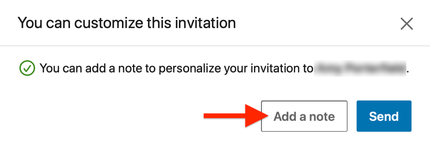 linkedin connection request with (optional) message field