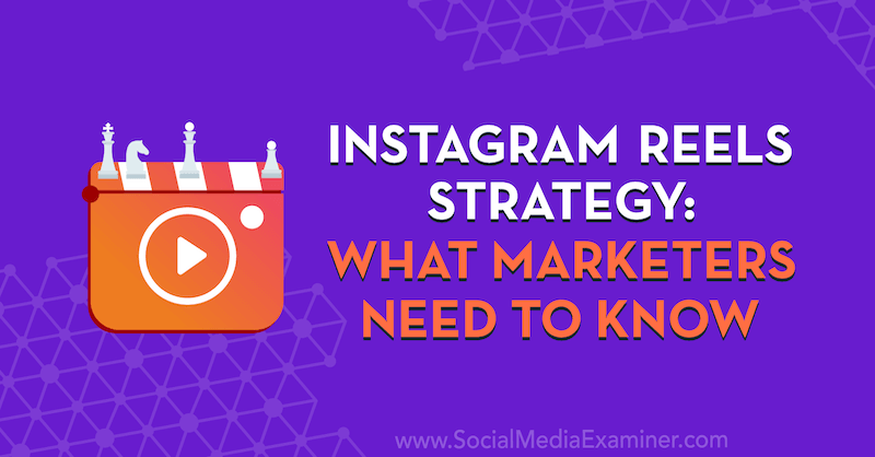 Instagram Reels Strategy: What Marketers Need to Know featuring insights from Elise Darma on the Social Media Marketing Podcast.