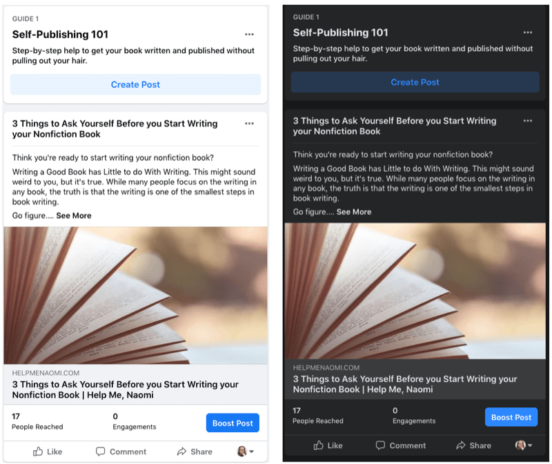 facebook light mode vs dark mode 800