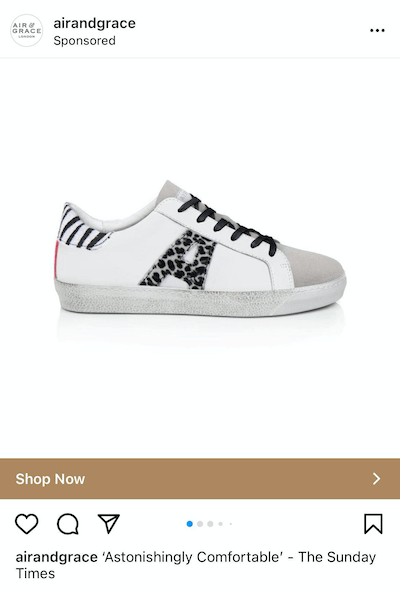 Instagram shoes ads cheap