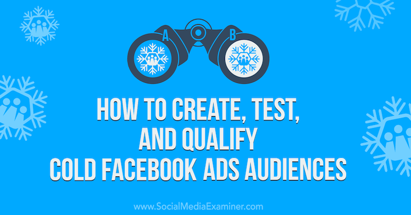 How to Create, Test, and Qualify Cold Facebook Ads Audiences on Social Media Examiner.