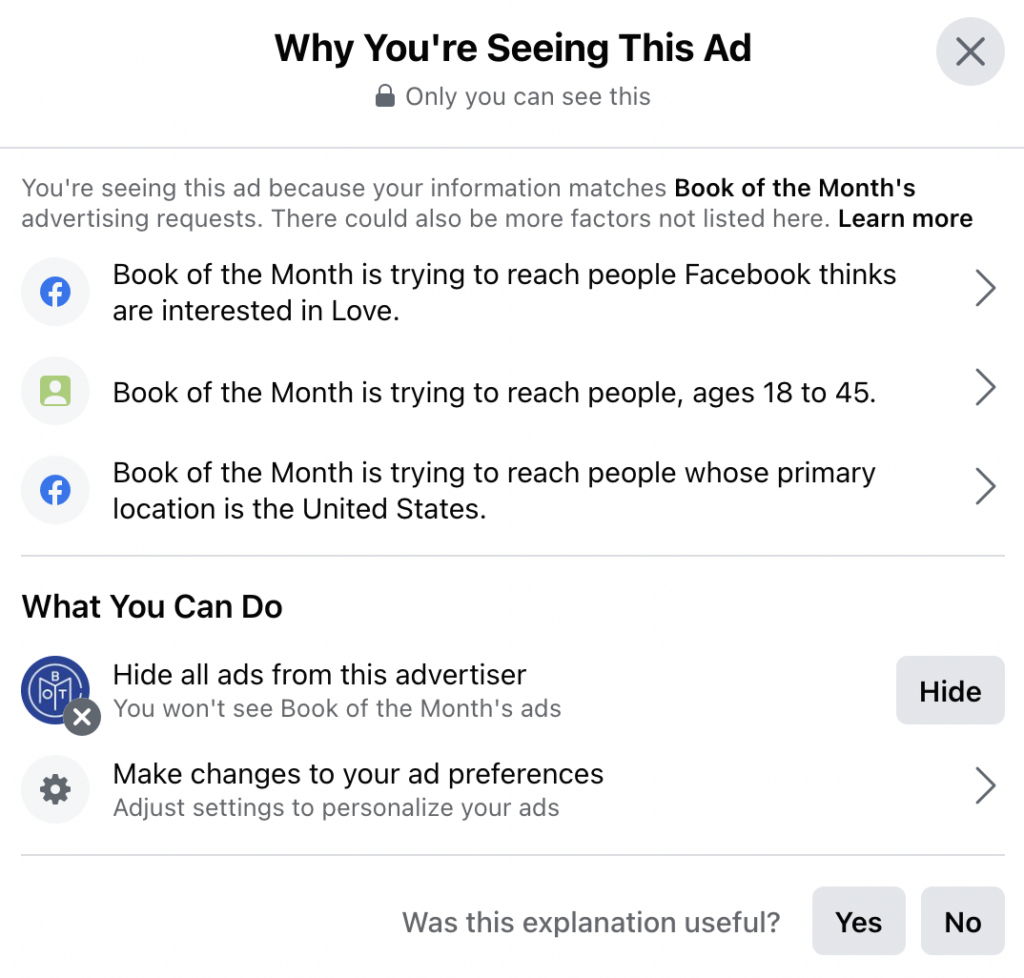 competitor's ads