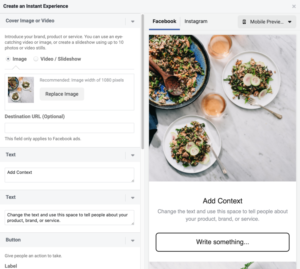 How to Use Instant Experiences on Facebook and Instagram Social Media