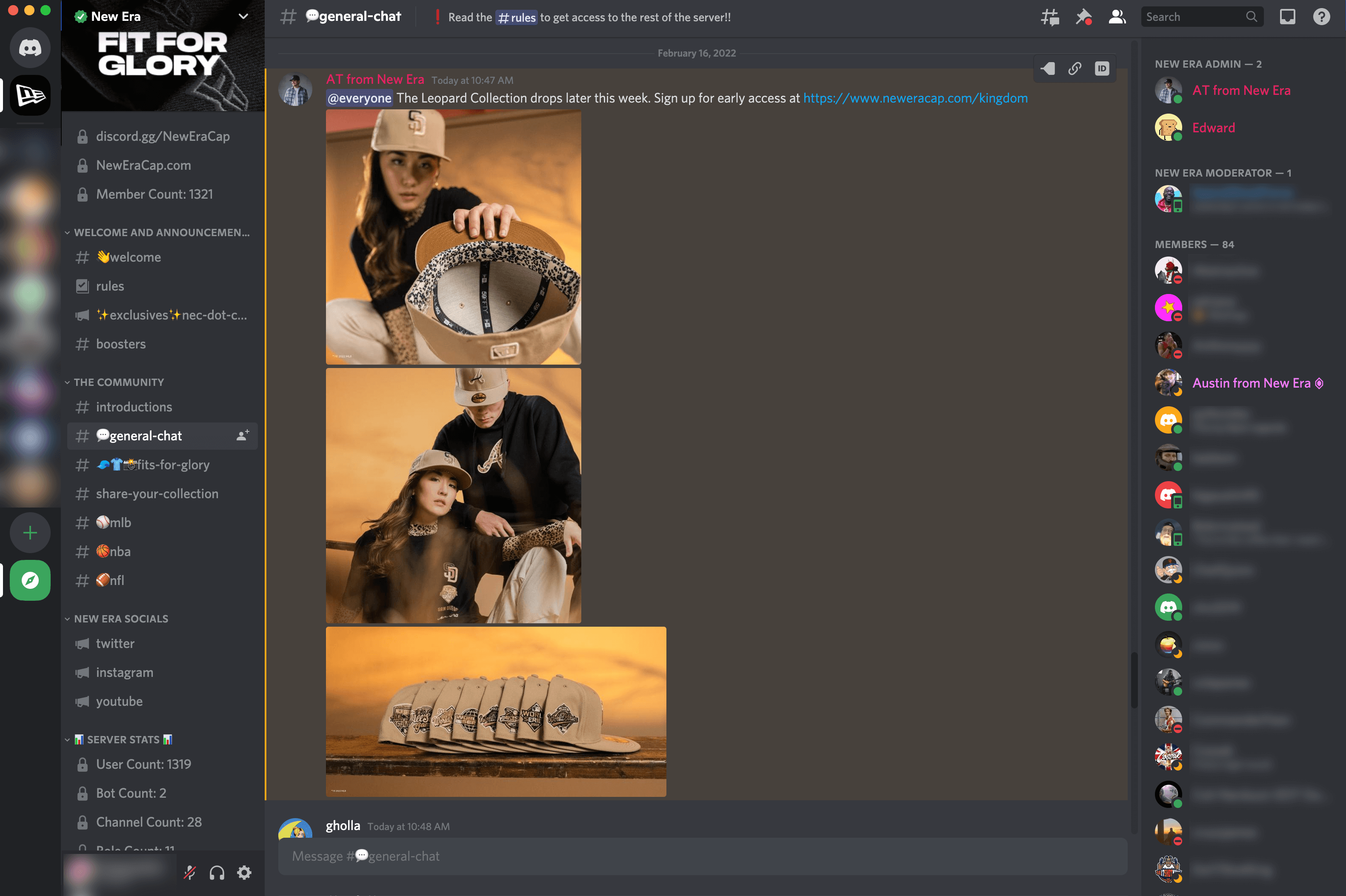 Celebrity discord servers