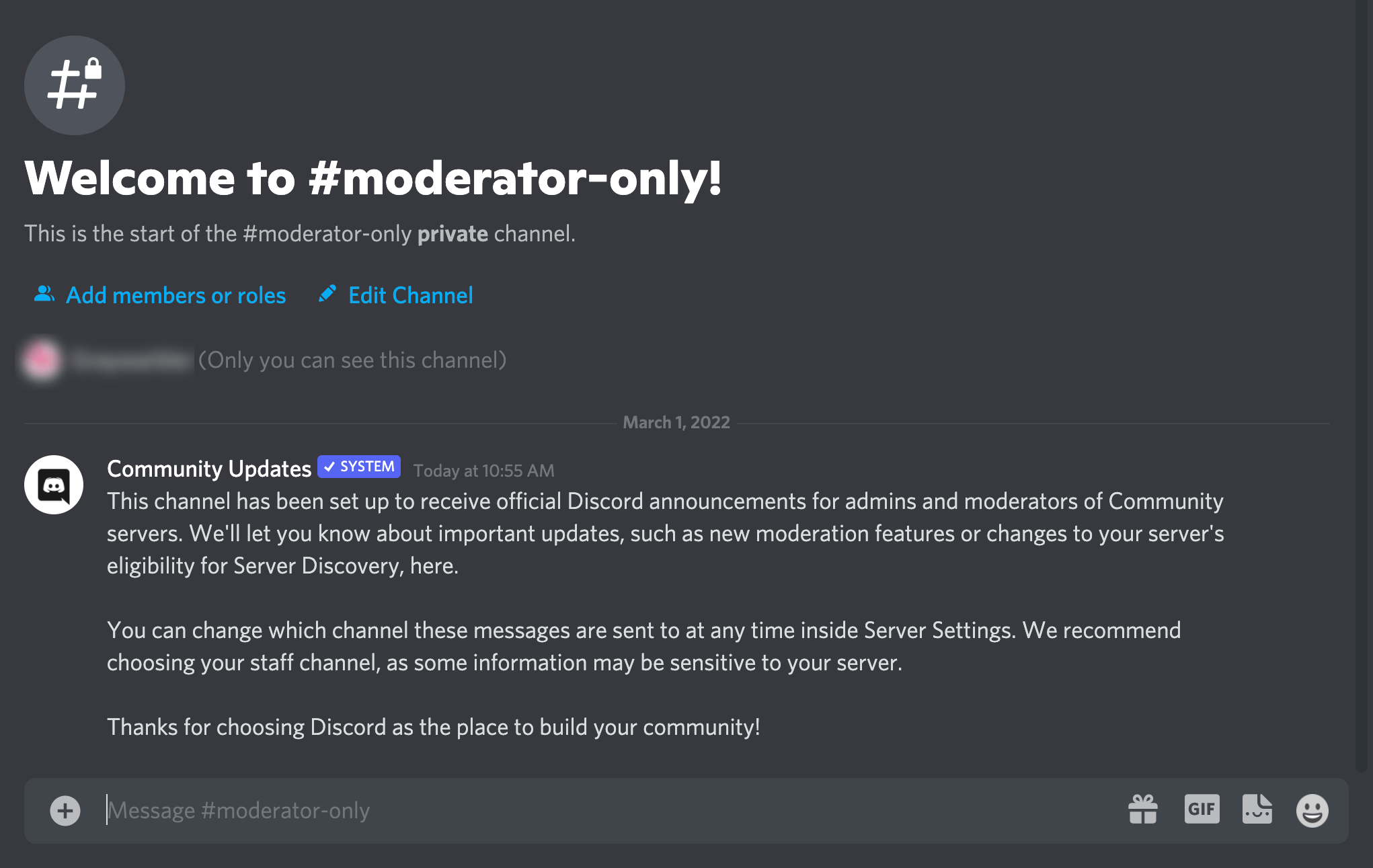 Topic · Discord moderator ·