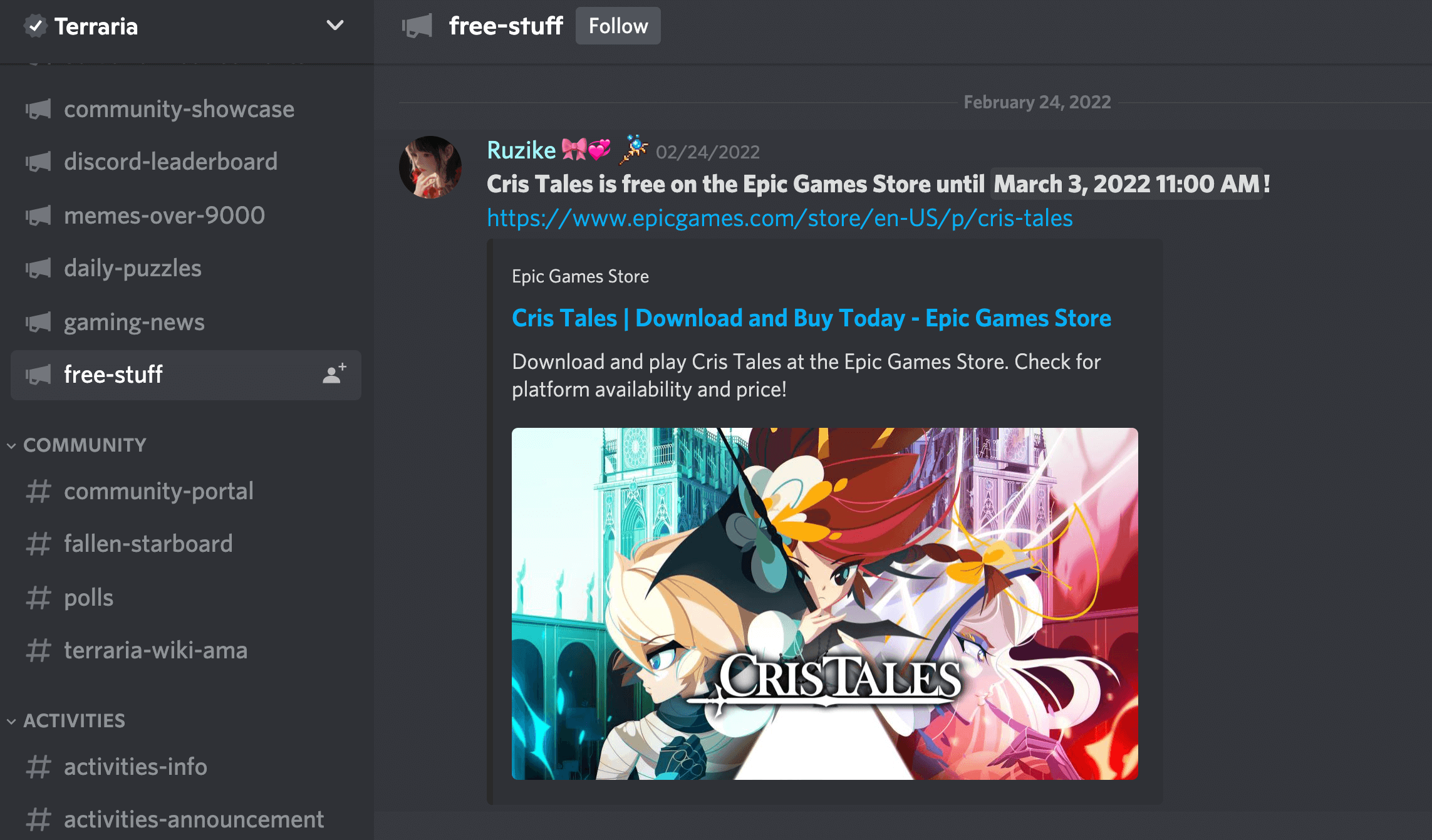 Discord servers categorized as Gaming