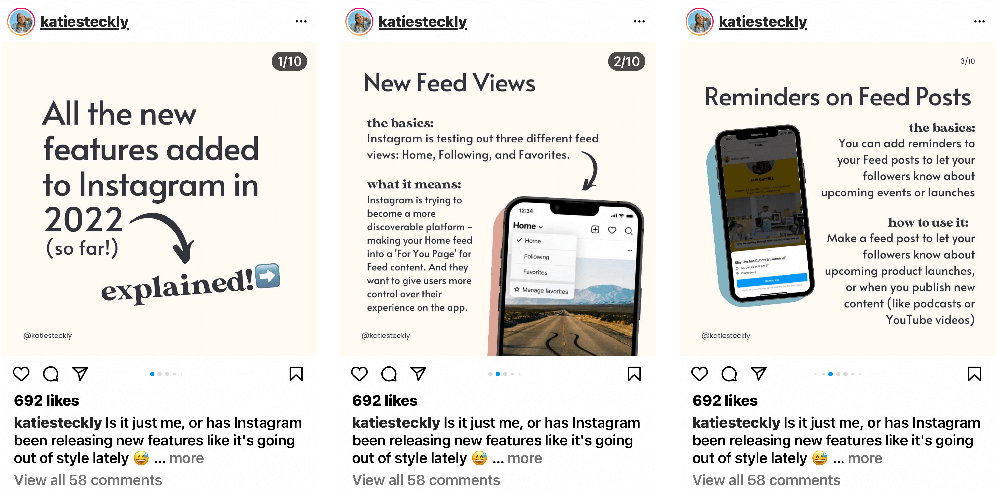 image of Instagram carousel post for business