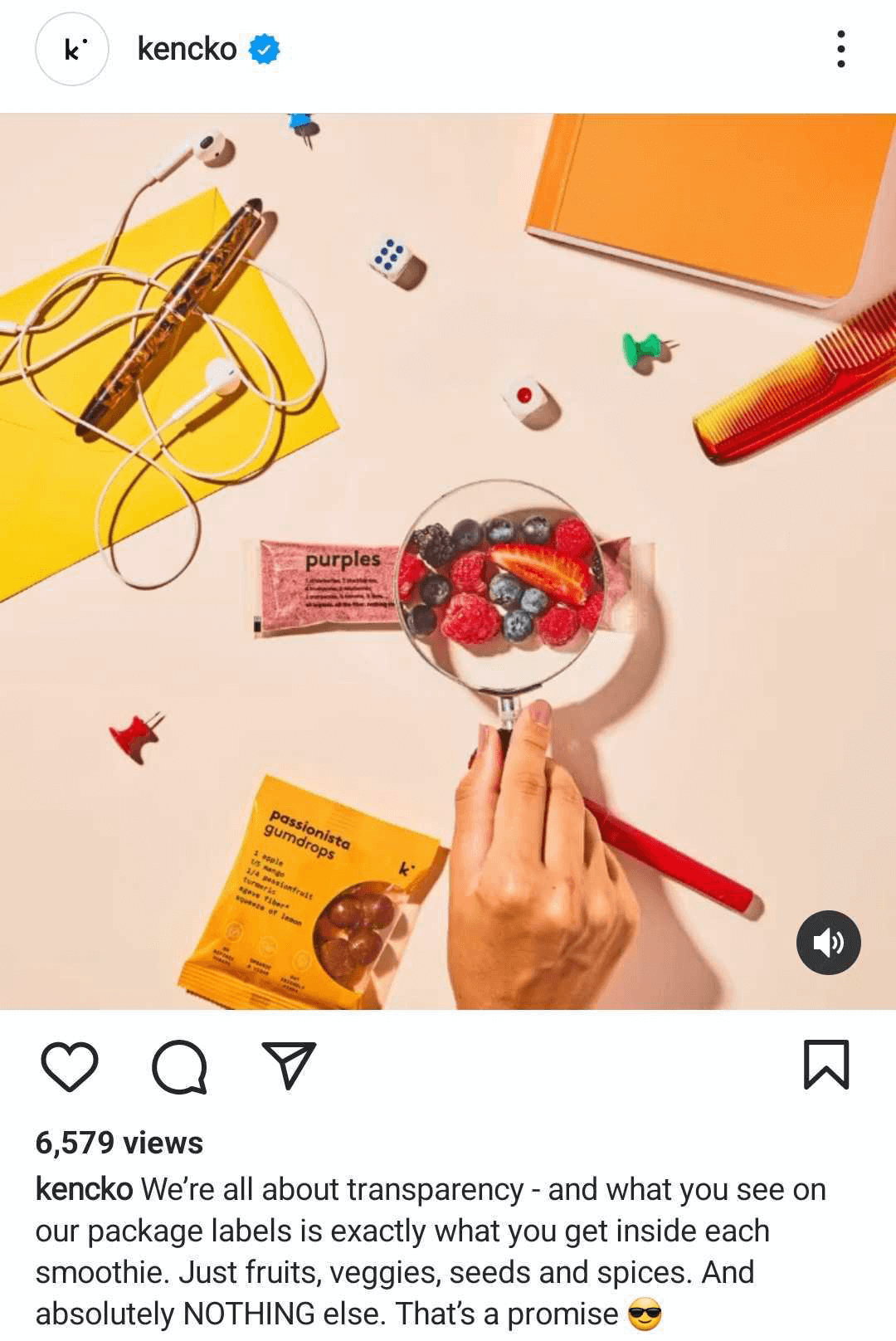 example of Instagram reel sharing brand values