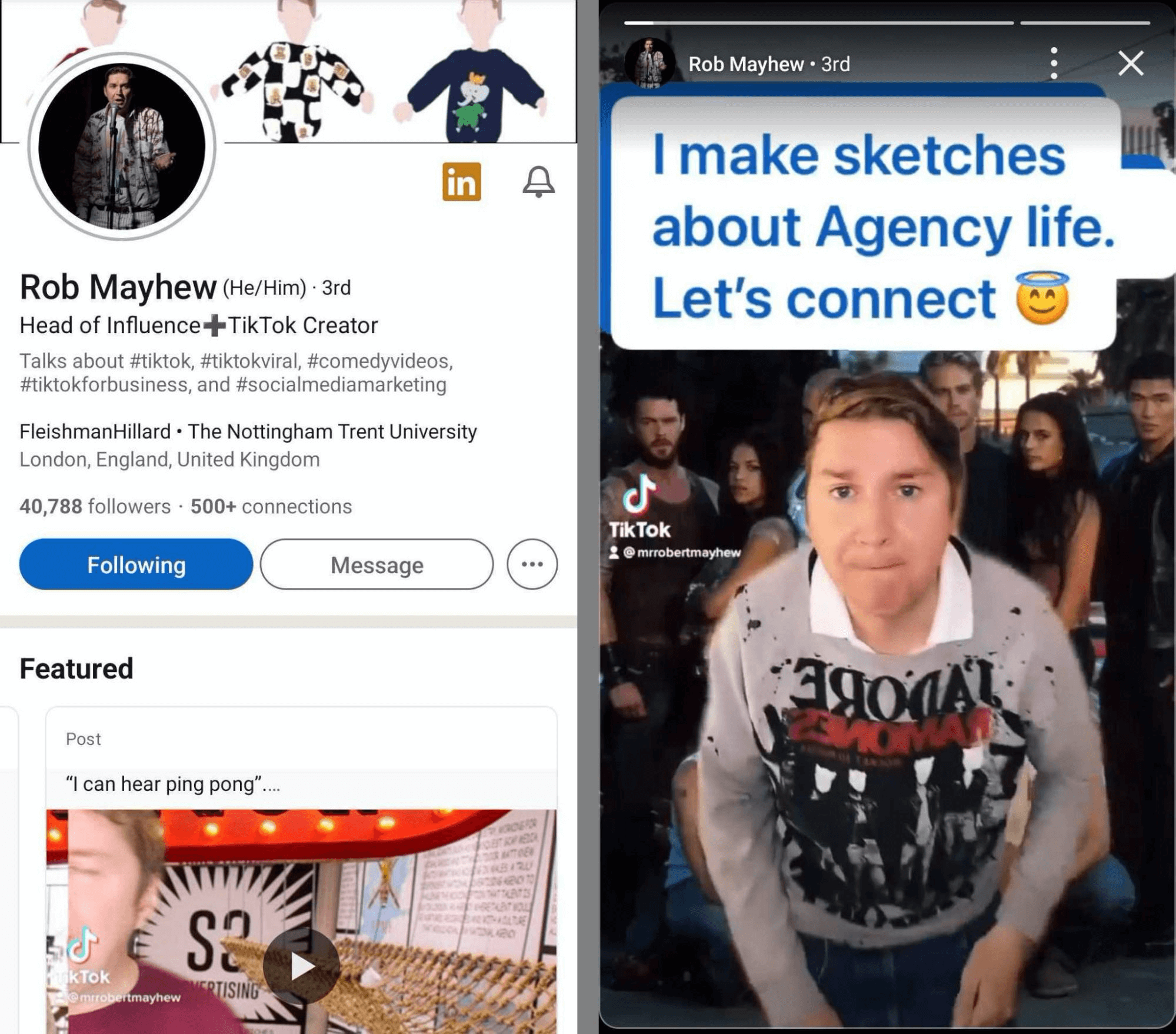 image of LinkedIn profile video