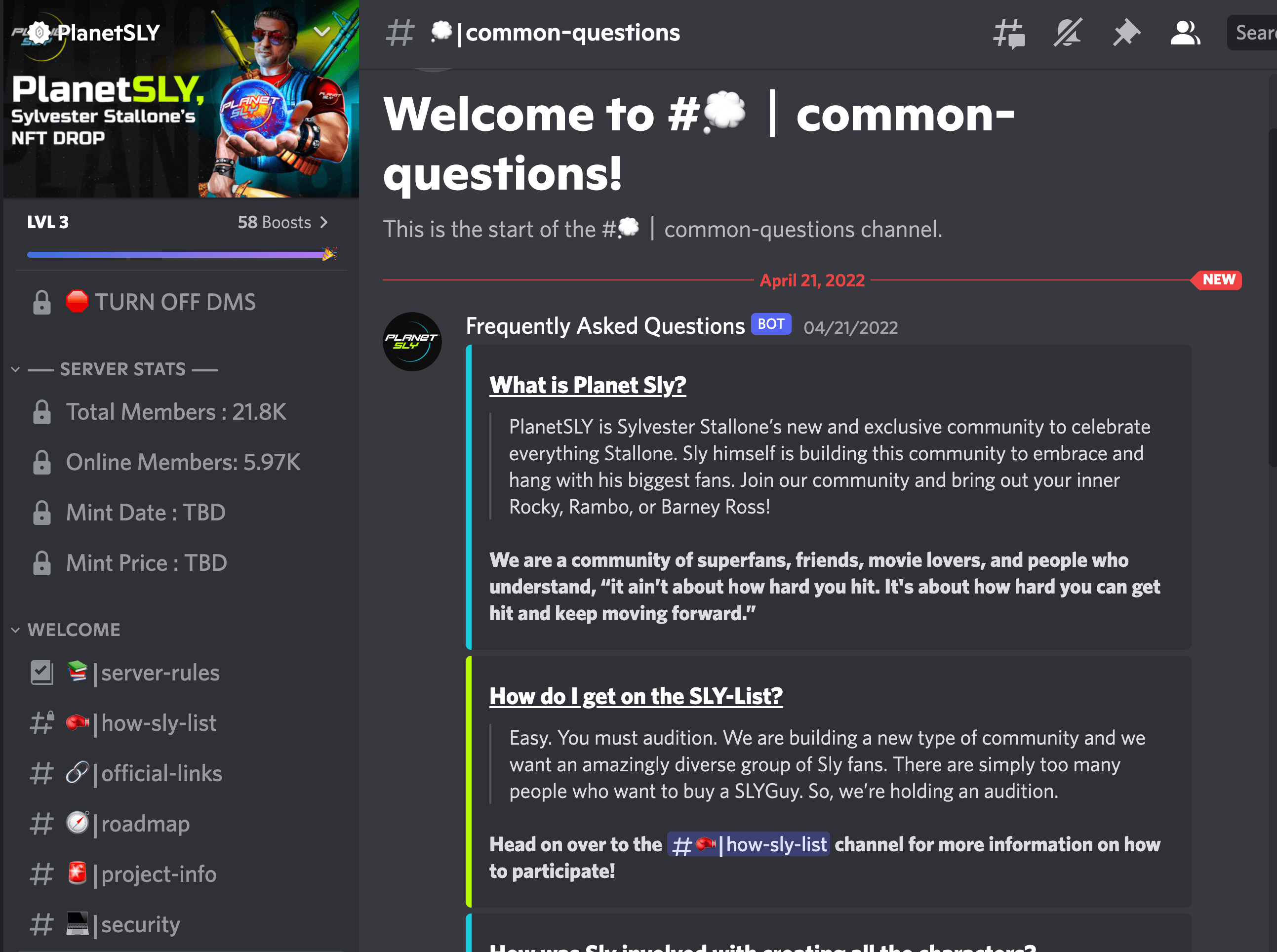 image of PlanetSLY Discord server