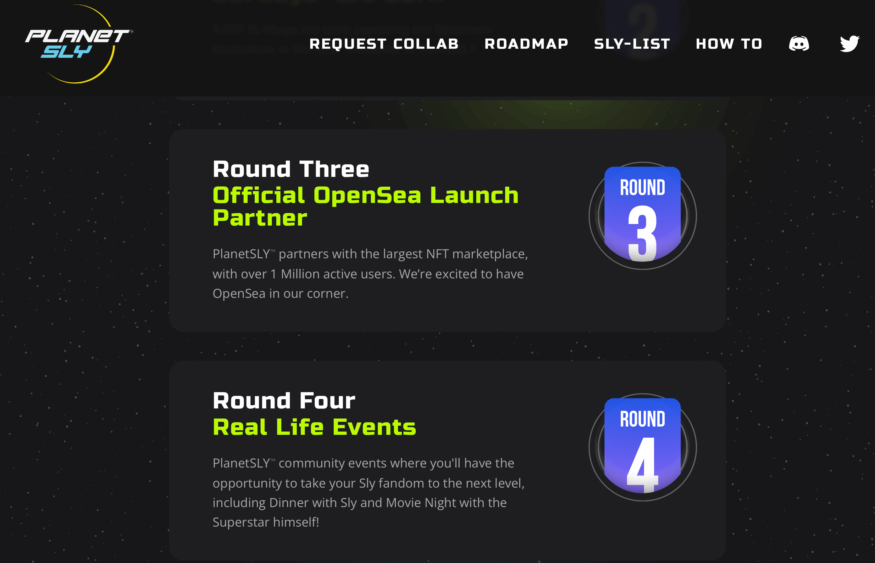 image of SLYGuys NFT project roadmap on PlanetSly website