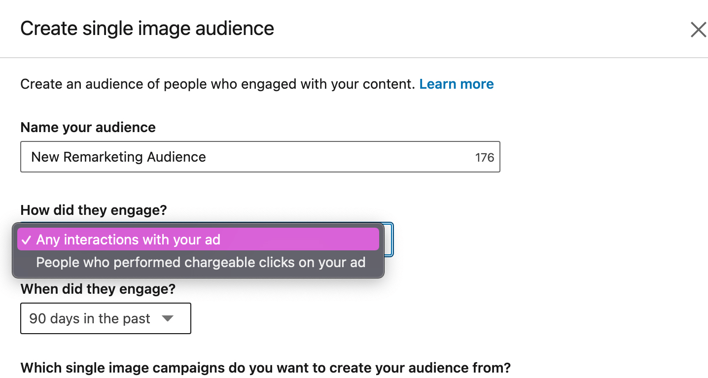 linkedin retargeting ad engagement