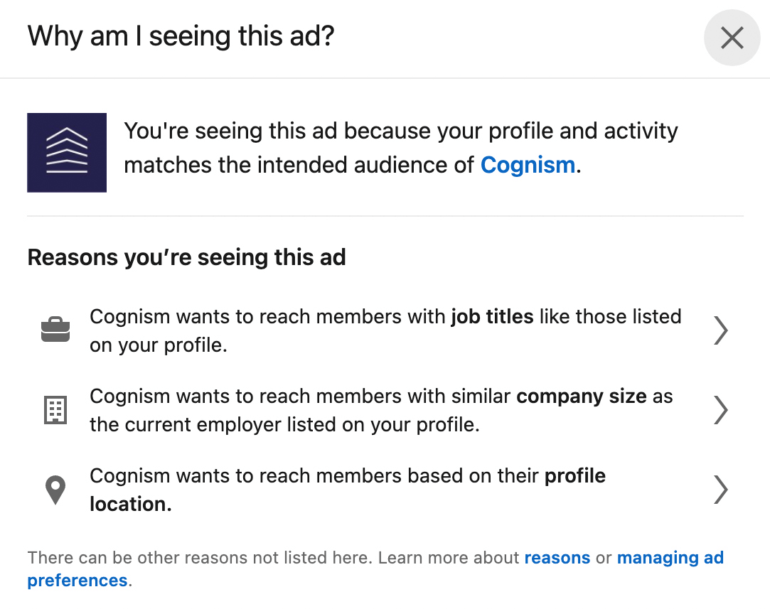 research linkedin competitor ad targeting 1