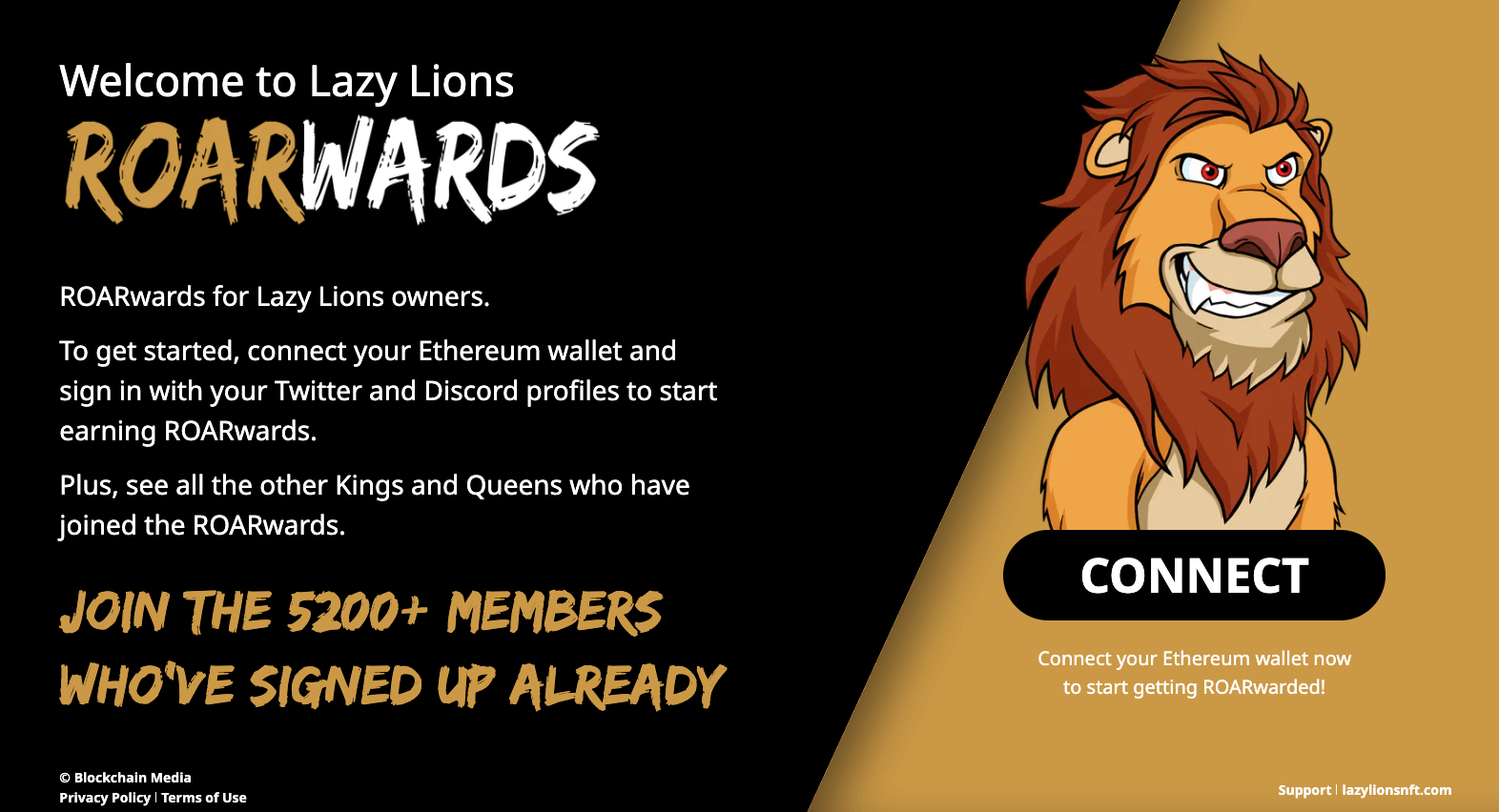 community-development-lazy-lions-profile-picture-wallet-rewards-example-2