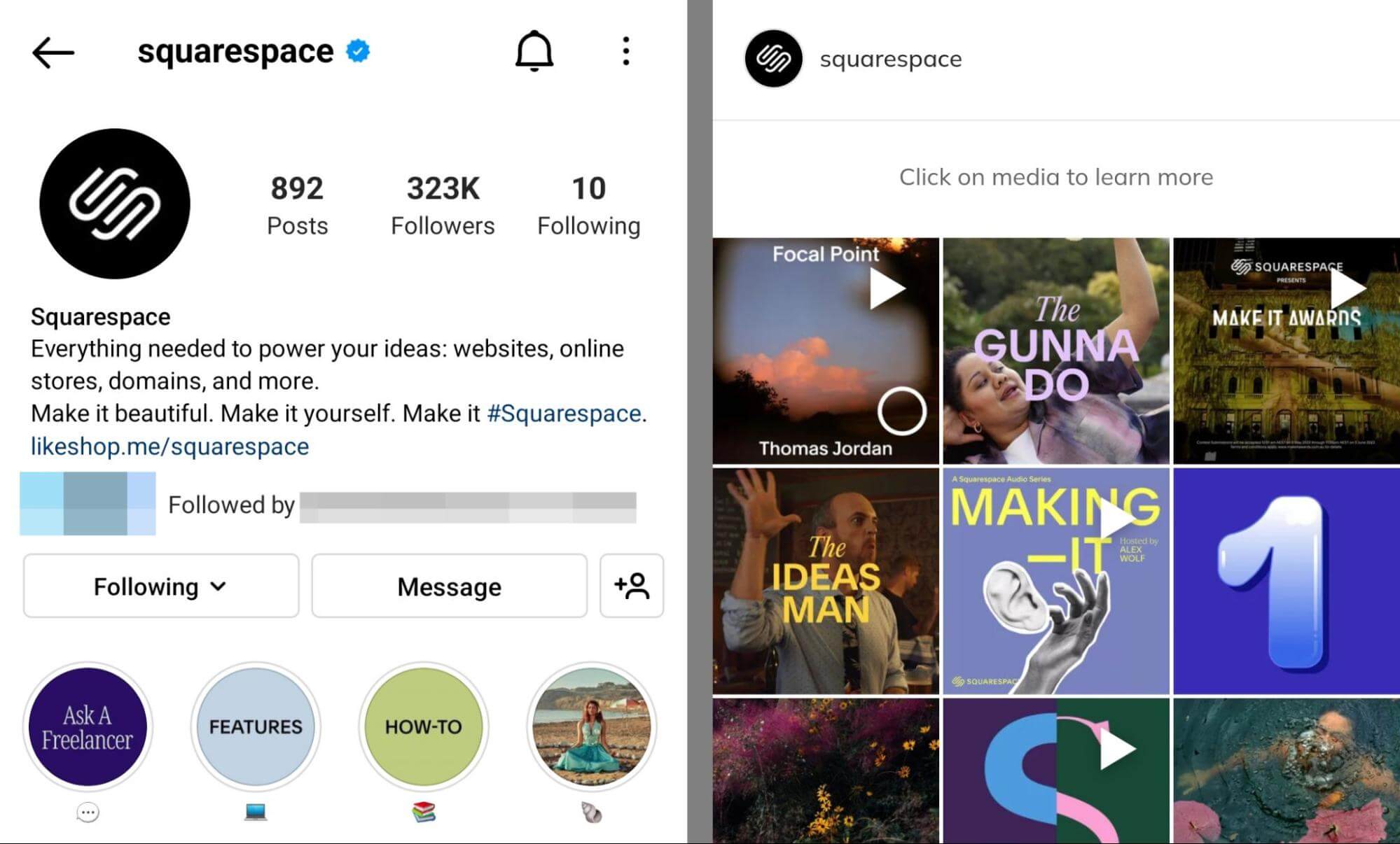 instagram-bio-squarespace-story-highlights-example