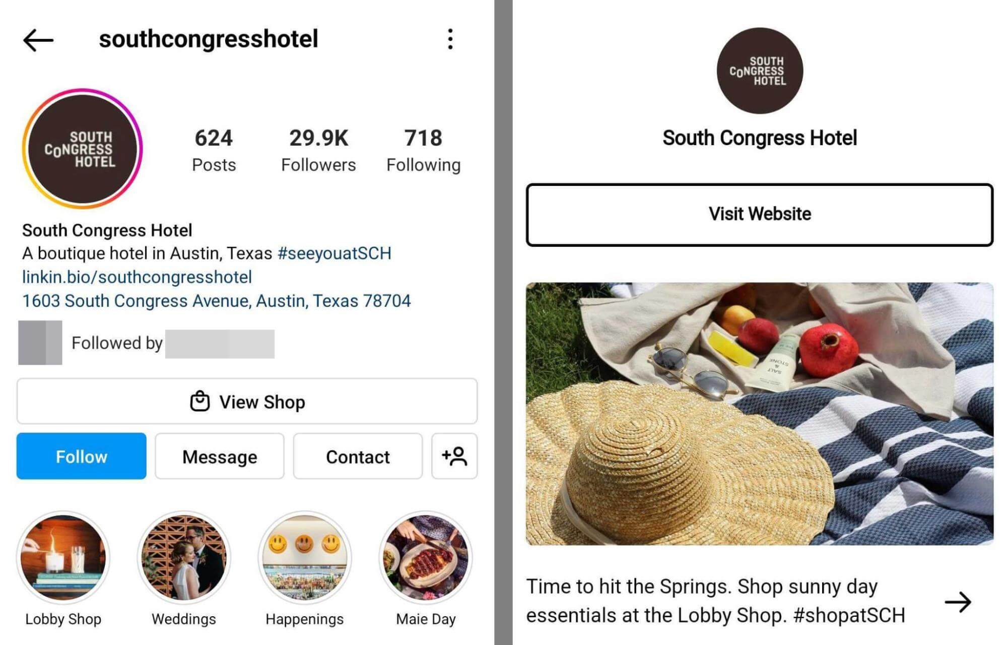 instagram-bio-southcongresshotel-hotel-example