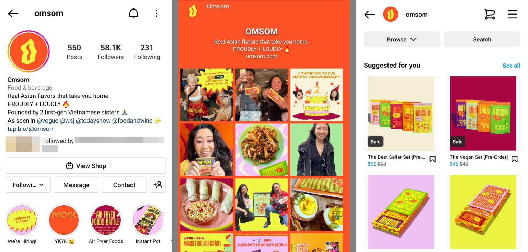 instagram-bio-omsom-ecommerce-example