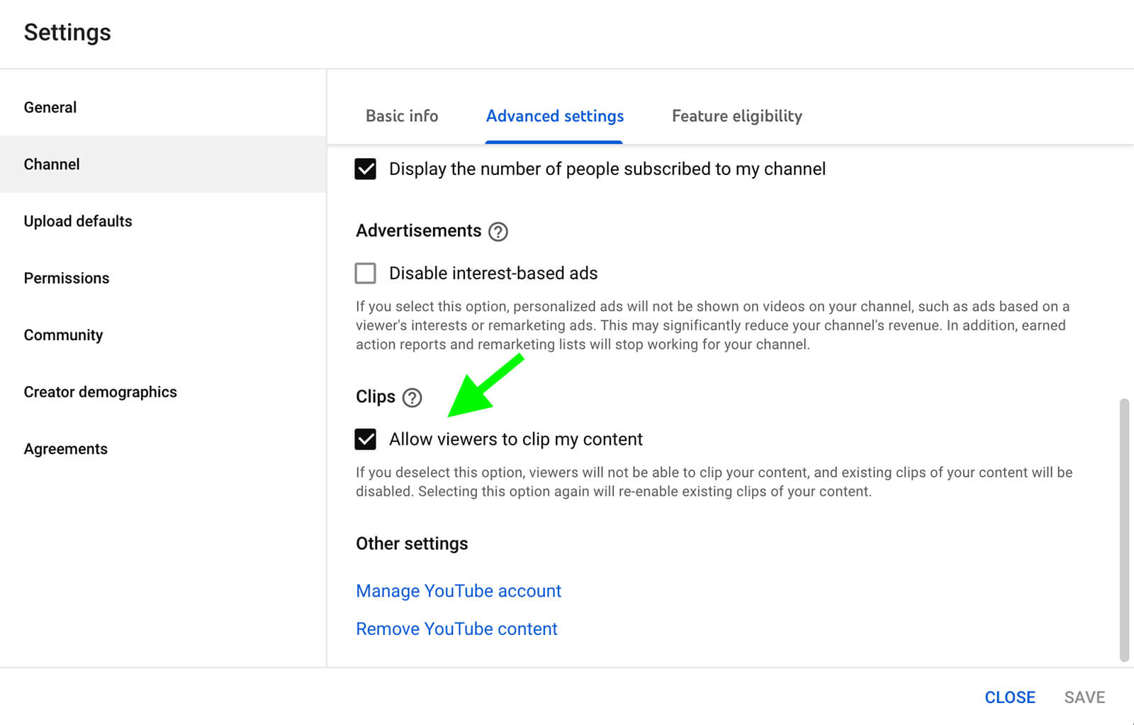 how-to-create-clips-youtube-opt-in-out-advanced-settings-step-2