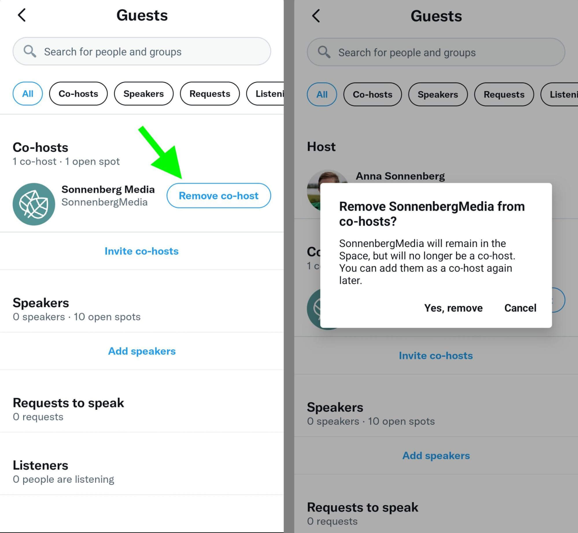 how-to-create-twitter-spaces-invite-co-host-to-space-remove-co-host-sonnenbergmedia-step-12