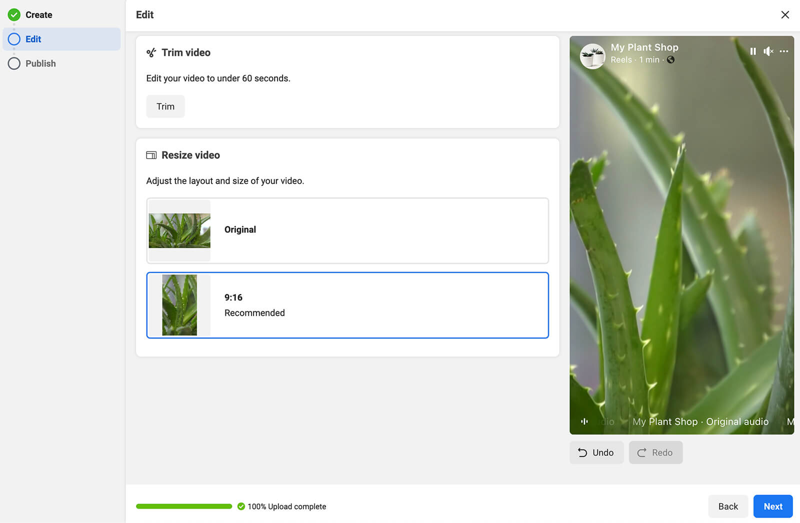 how-to-make-schedule-publish-facebook-reels-creator-studio-publishing-content-resize-vertical-full-screen-video-my-plant-shop-step-7