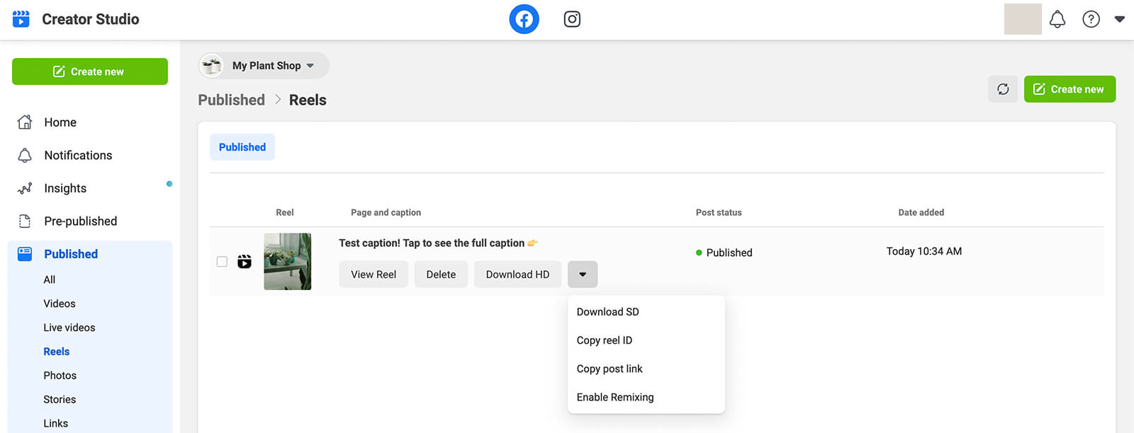 how-to-make-schedule-publish-facebook-reels-creator-studio-schedule-desktop-button-pre-published-tab-my-plant-shop-step-14