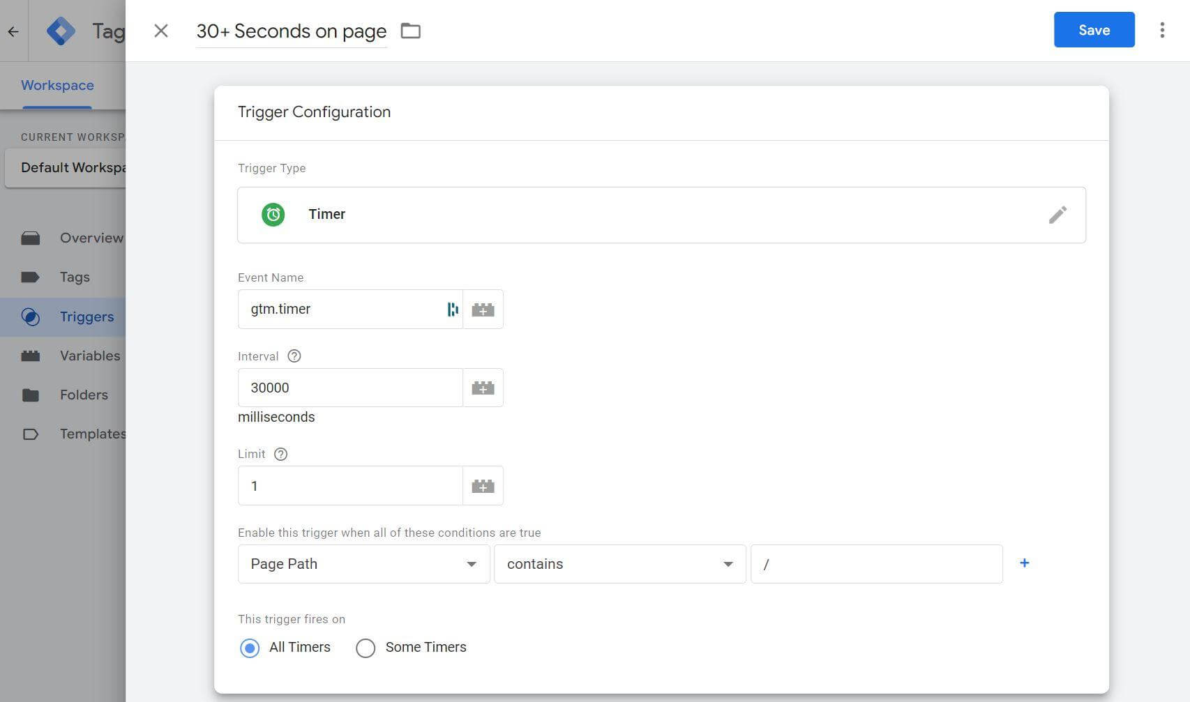 otimizar-facebook-ads-for-quality-site-traffic-create-timer-trigger-google-tag-manager-configuration-step-6