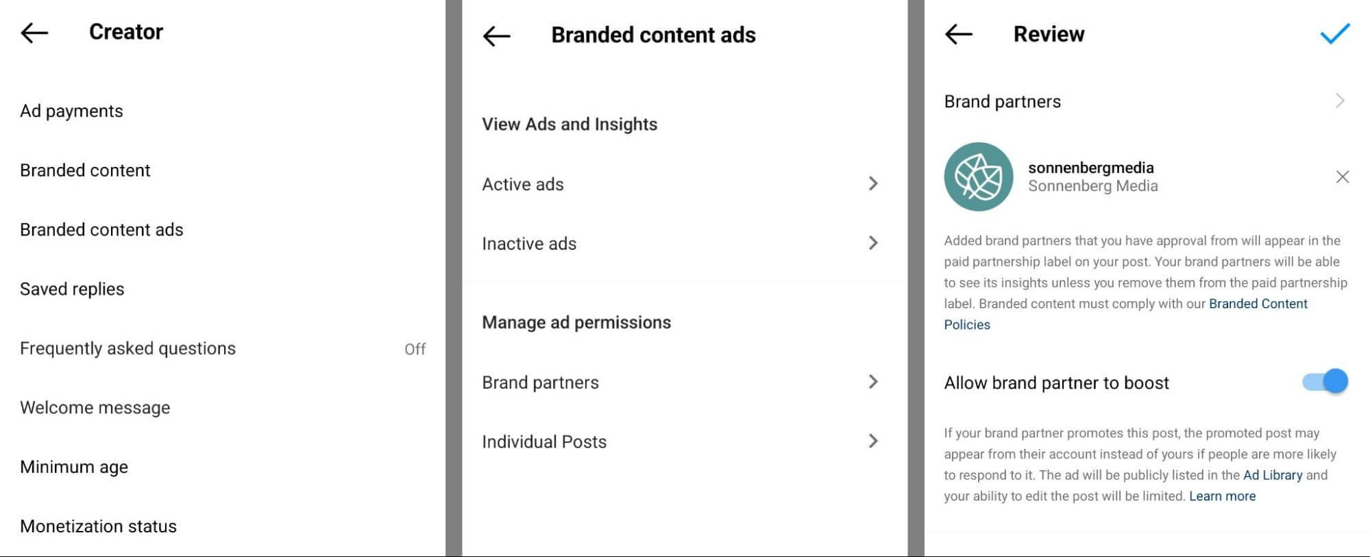 advertising-campaigns-how-to-use-social-proof-in-instagram-ads-branded-content-tool-allow-brand-partner-boost-sonnenbergmedia-example-9