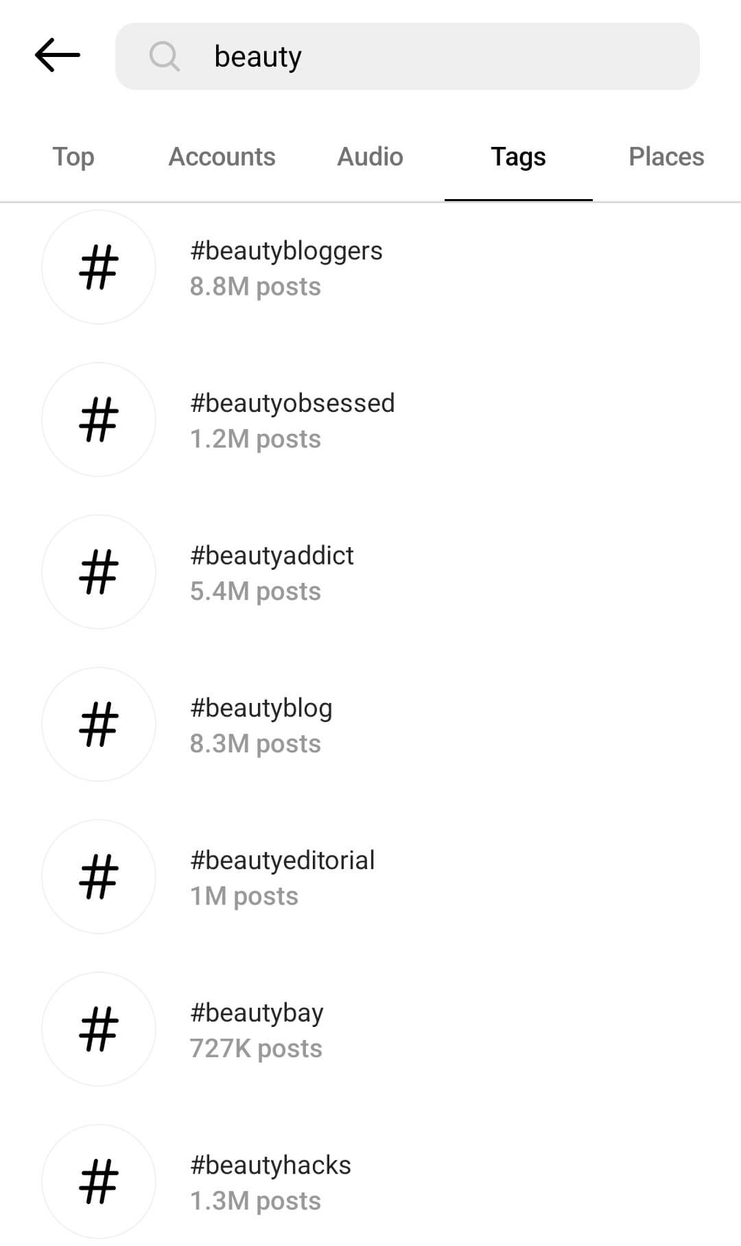 how-to-find-partner-micro-influencers-on-instagram-browse-influencer-hashtags-beauty-example-2