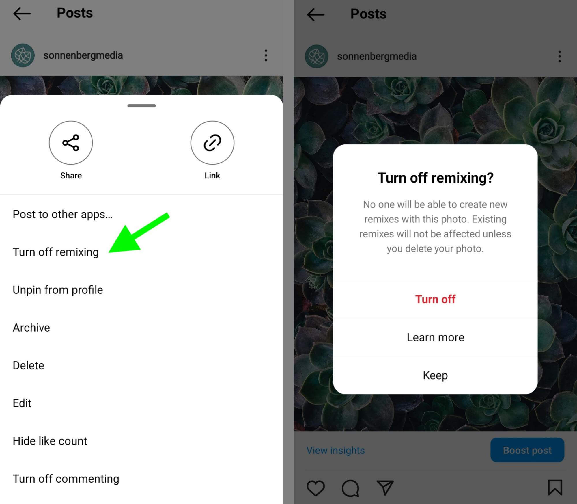 how-to-use-instagram-photo-remix-feature-turn-on-off-post-remixing-step-16