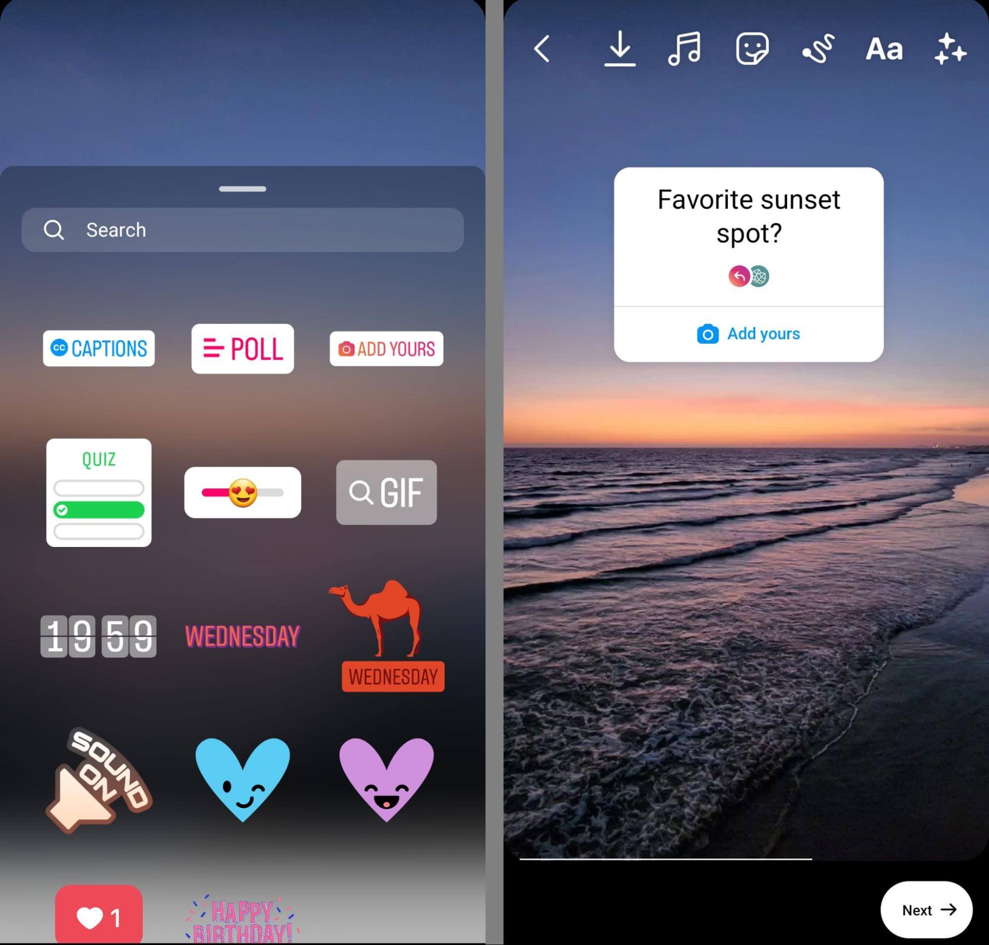 how-to-use-instagram-short-form-video-tools-interactive-stickers-sliders-polls-quizes-example-10