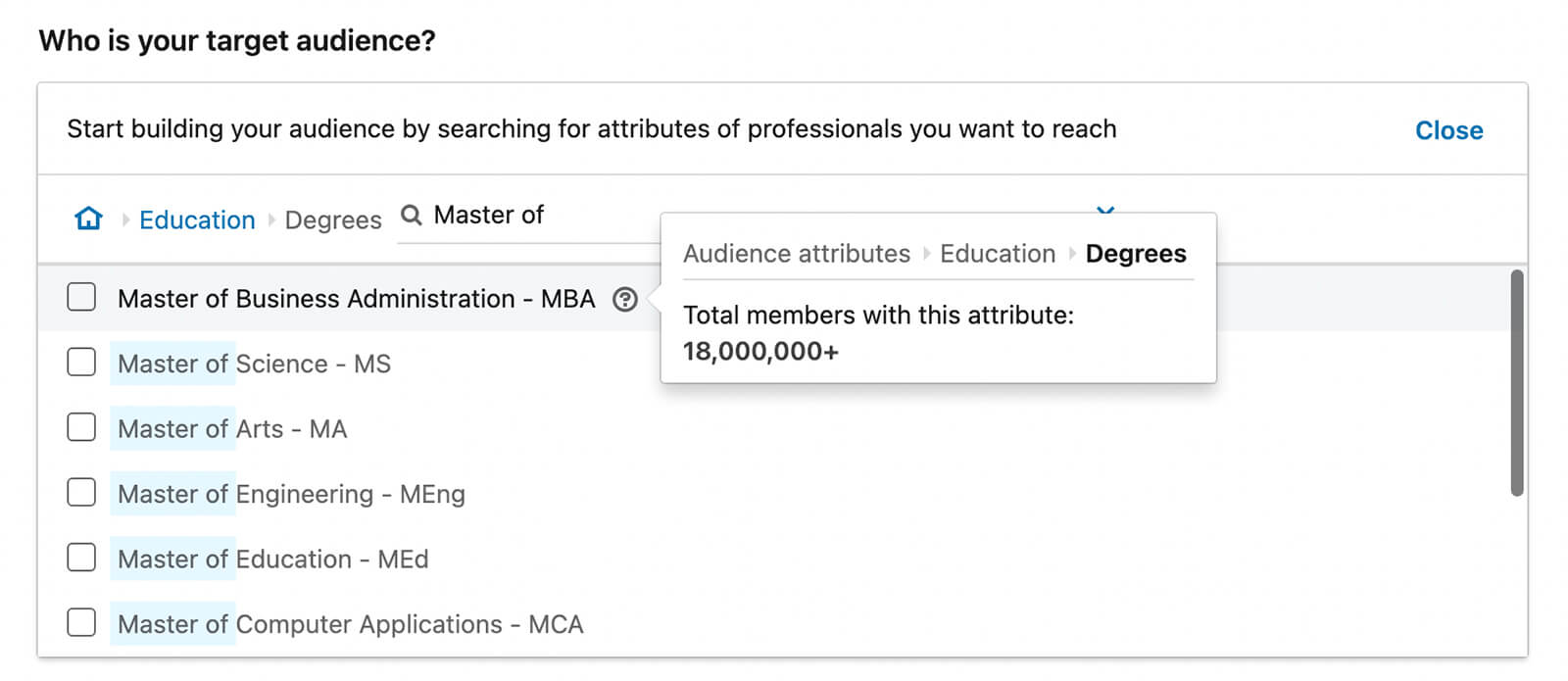 how-to-use-targeting-get-in-front-of-competitor-audiences-on-linkedin-education-degrees-step-25