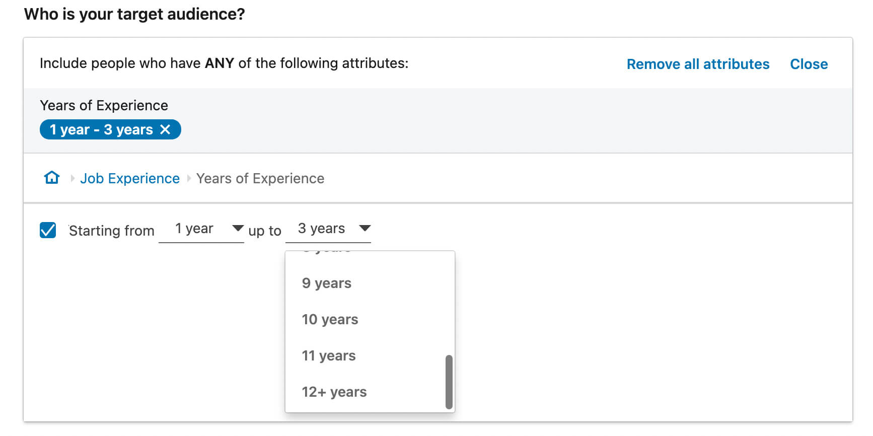 how-to-use-targeting-get-in-front-of-competitor-audiences-on-linkedin-years-experience-step-12