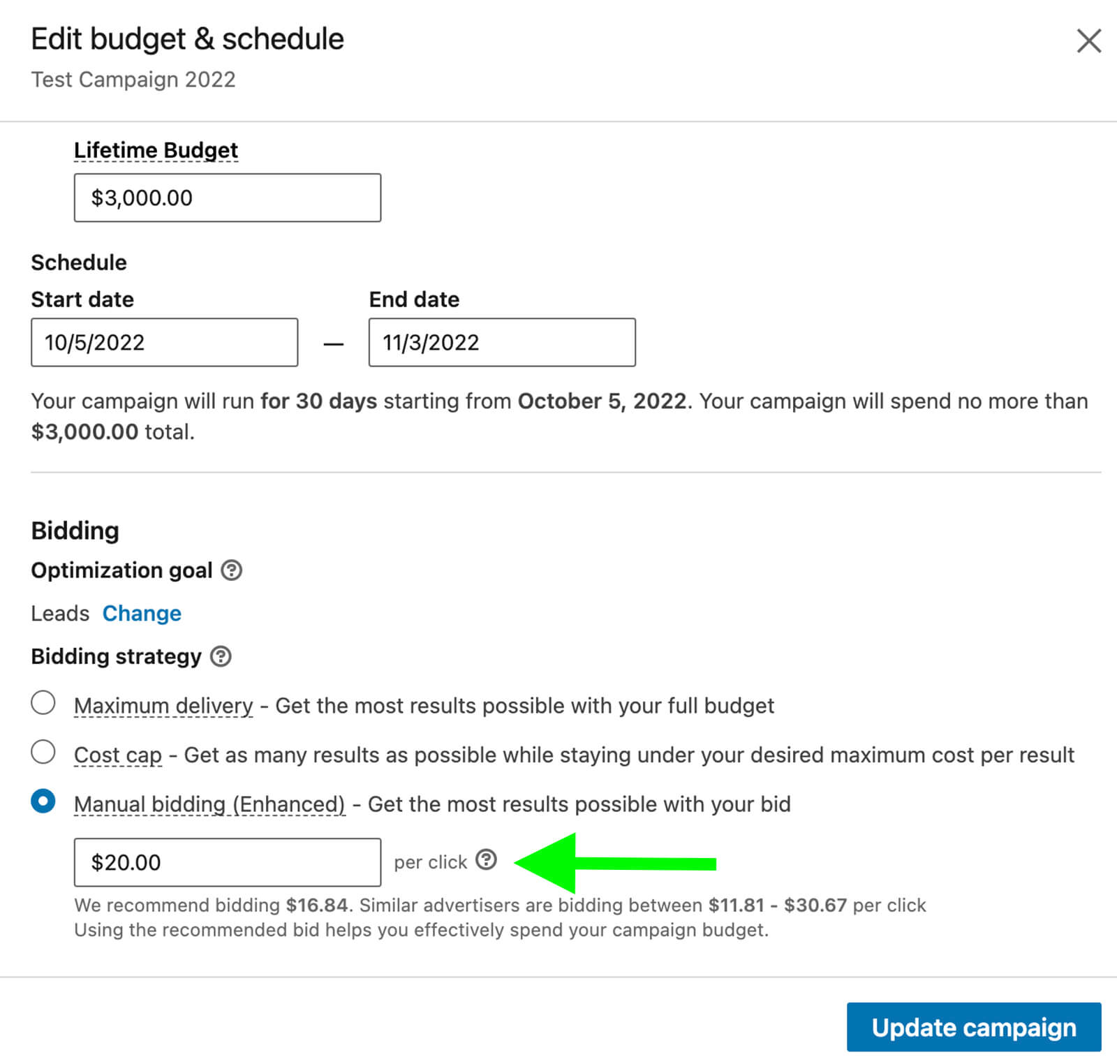 how-to-adjust-linkedin-campaign-bids-cost-manual-bidding-example-7
