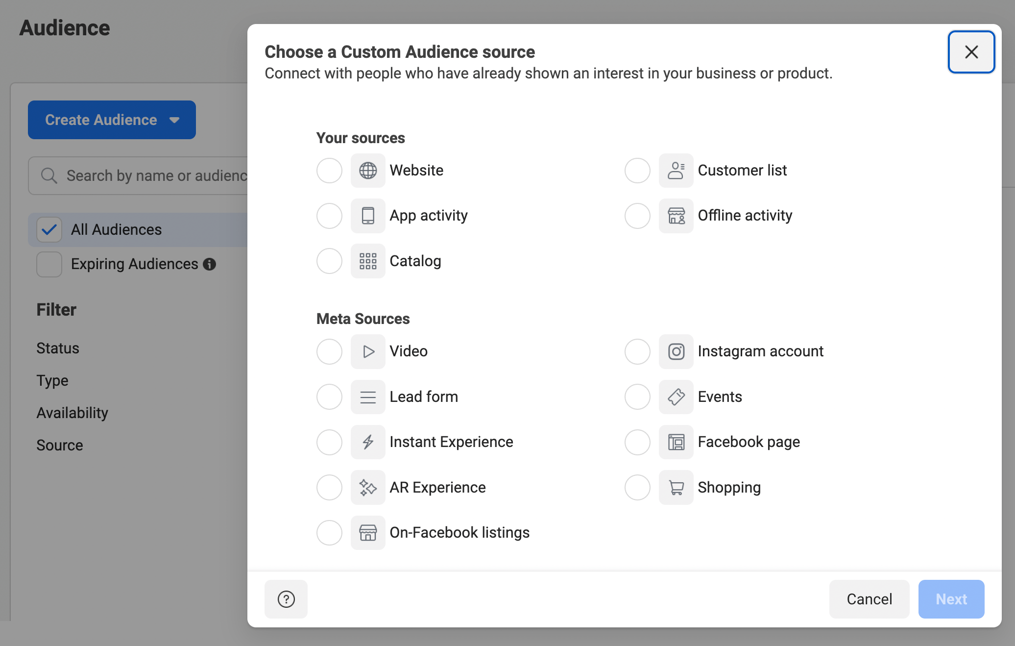 how-to-calculate-a-facebook-ads-budget-when-the-numbers-do-not-add-upp-choose-custom-audience-source-example-2