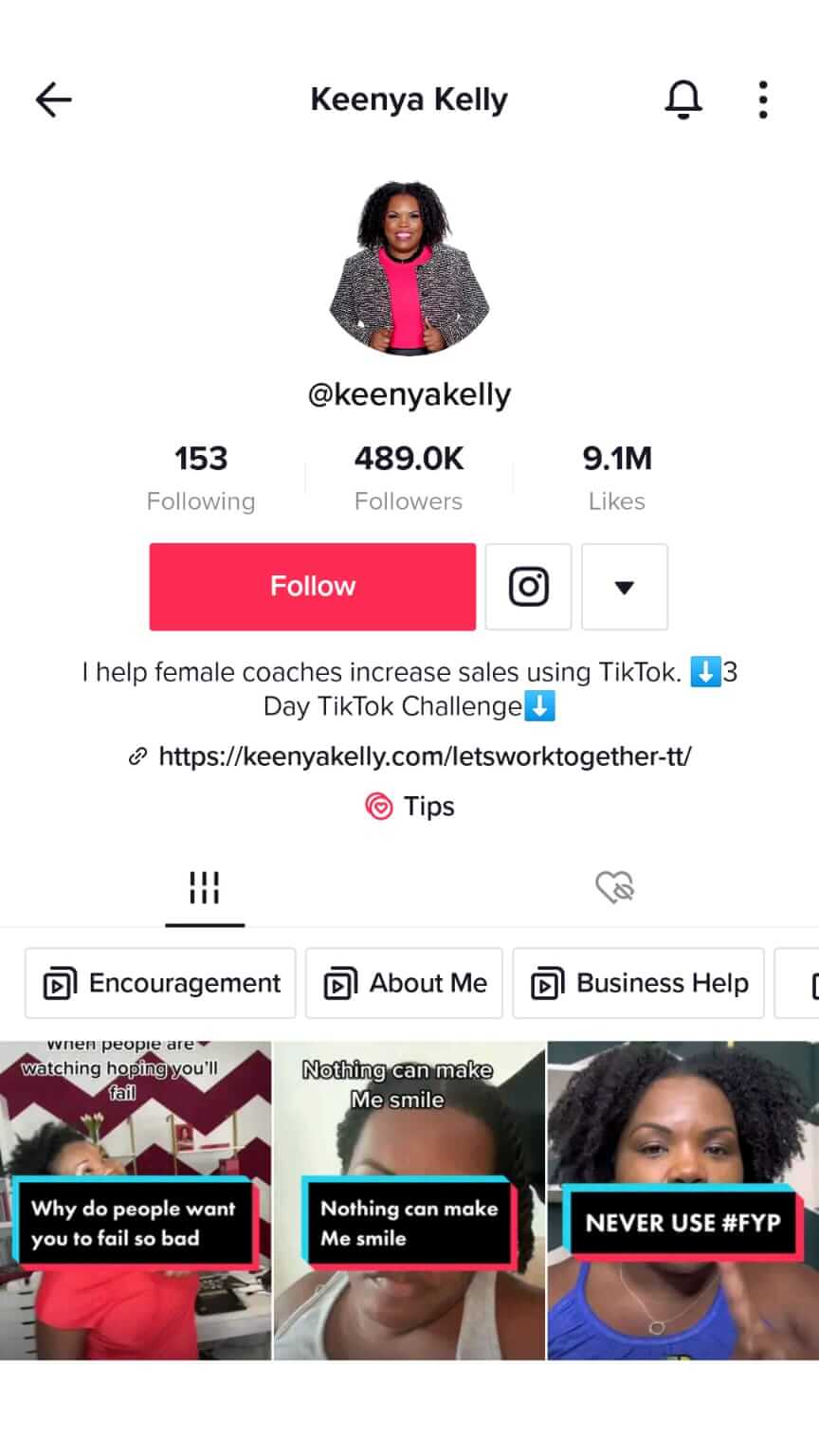 how-to-capture-leads-from-tiktok-sharing-links-bio-who-you-serve-link-keenya-kelly-example-12
