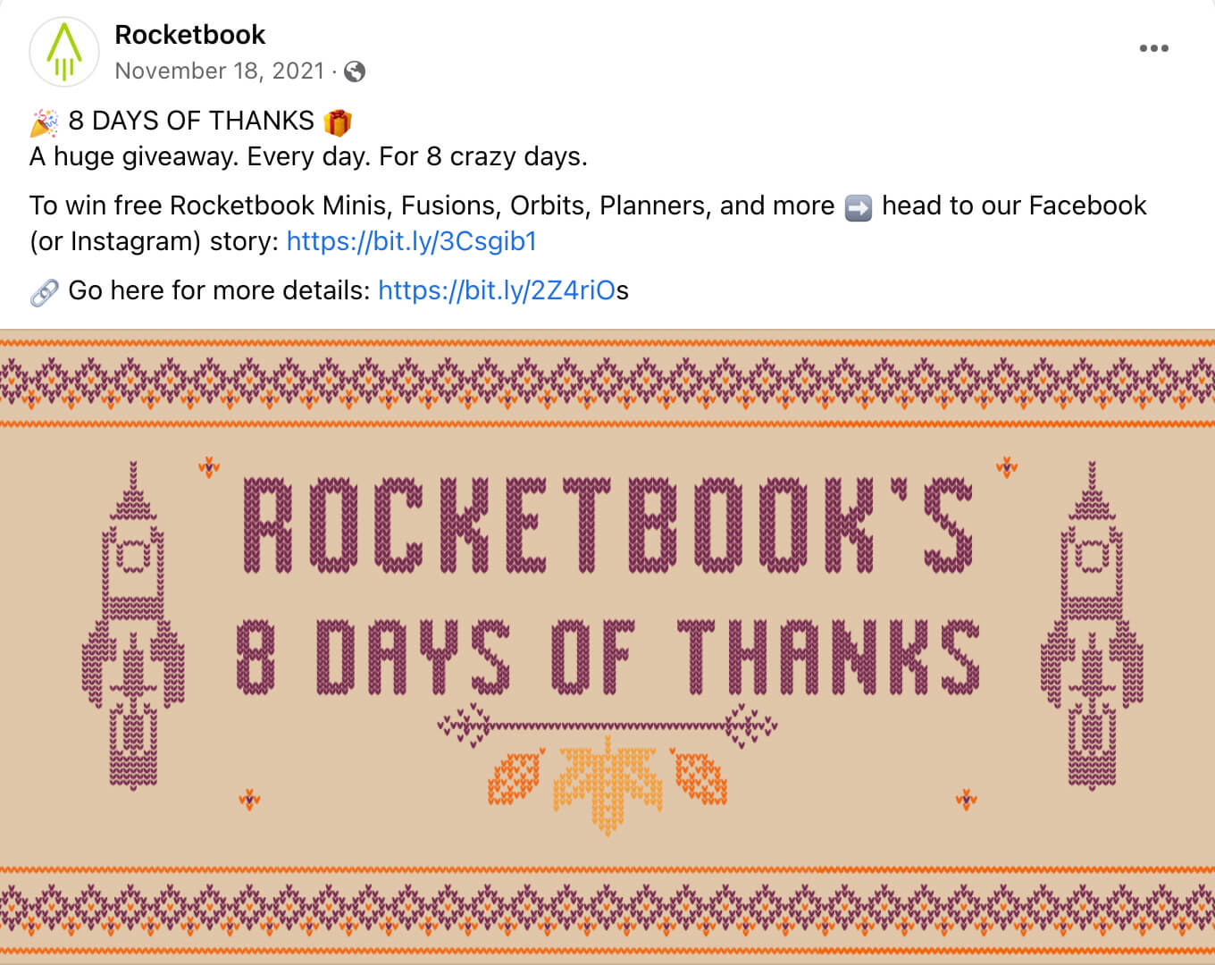 how-to-create-momentum-with-a-multi-day-social-media-giveaway-seasonal-holiday-giveaways-and-contests-rocketbook-example-2