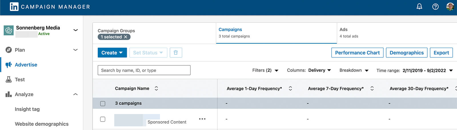 how-to-expand-linkedin-audience-targeting-campaign-manager-frequency-metrics-example-8