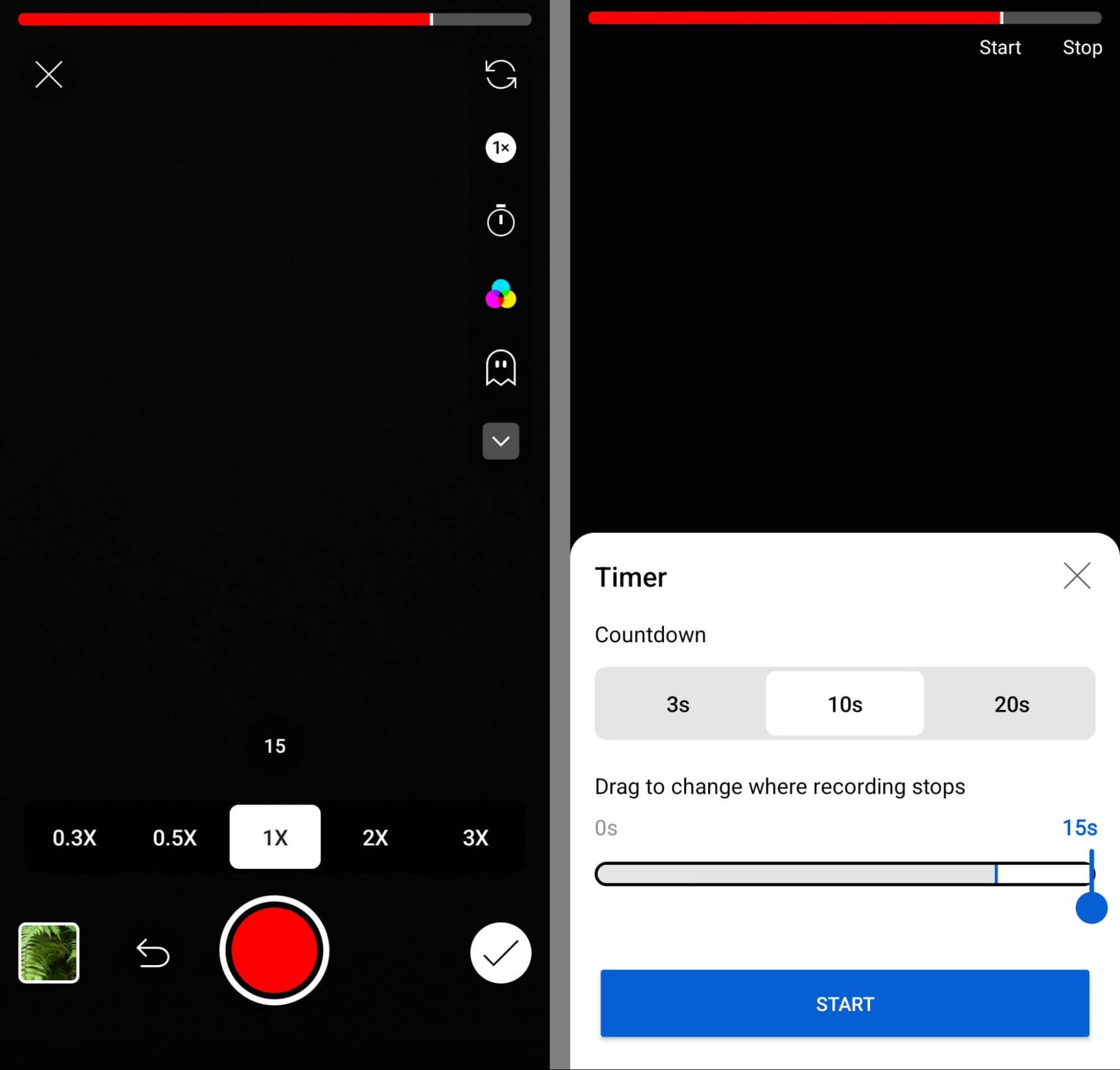 how-to-film-new-youtube-shorts-content-set-timer-recording-footage-speed-example-7