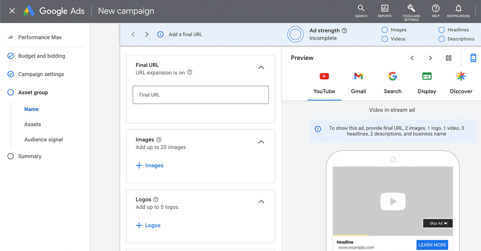 how-to-get-more-coversage-with-complementary-campaigns-performance-max-campaigns-video-discovery-ad-placements-touchpoints-example-16