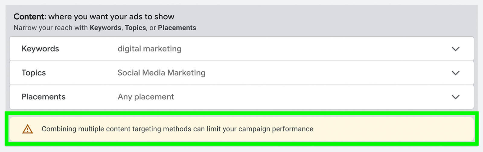 how-to-test-youtube-ads-keywords-topics-placements-comparing-content-targeting-options-example-1