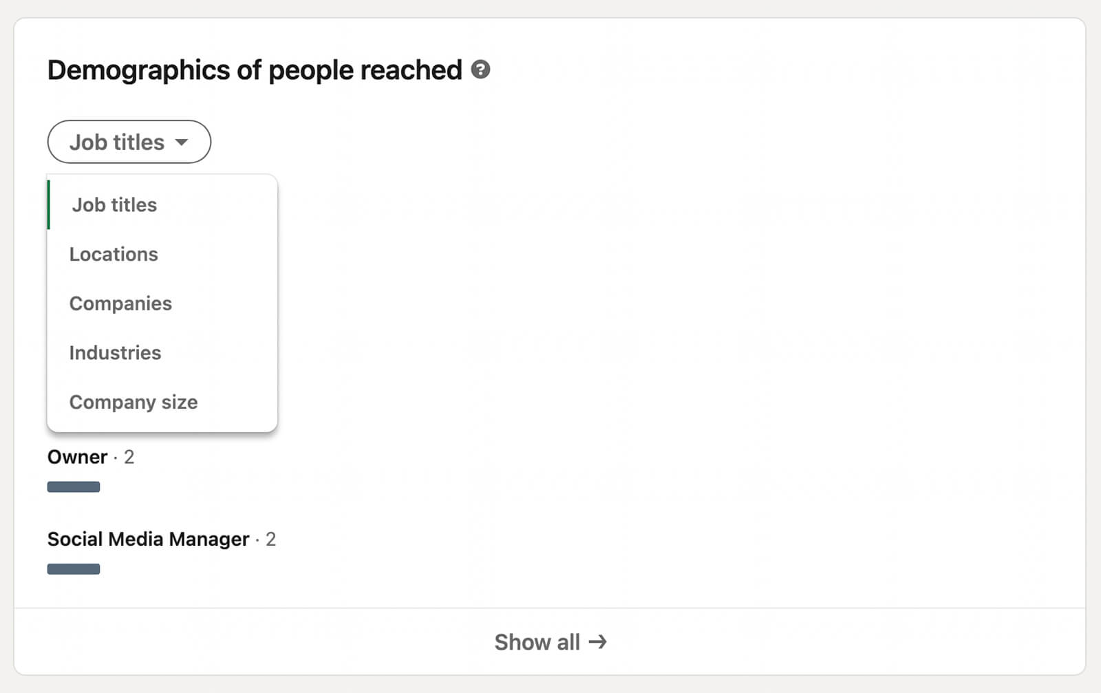 how-to-use-evaluate-linkedin-content-analytics-linkedin-personal-post-analytics-impressions-engagement-insights-job-titles-industries-locations-people-reached-example-15