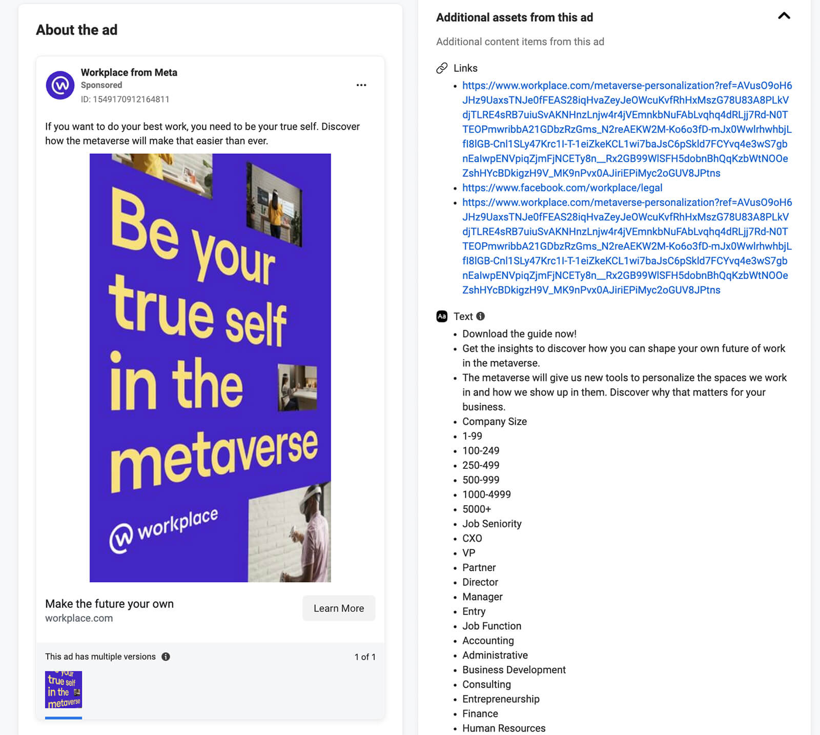 how-to-find-competitors-paid-audiences-on-facebook-review-ads-in-your-profiles-feed-browse-the-meta-ads-library-additional-assets-from-this-ad-audience-segments-workplace-from-meta-example-10