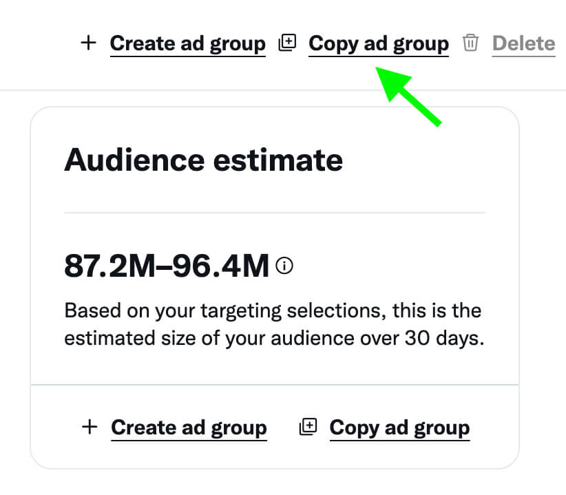 Twitter ads estimated on sale reach