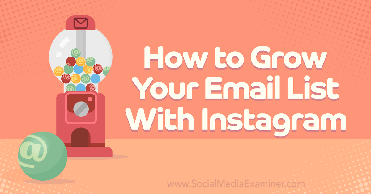How to Grow Your Email List With Instagram : Social Media Examiner